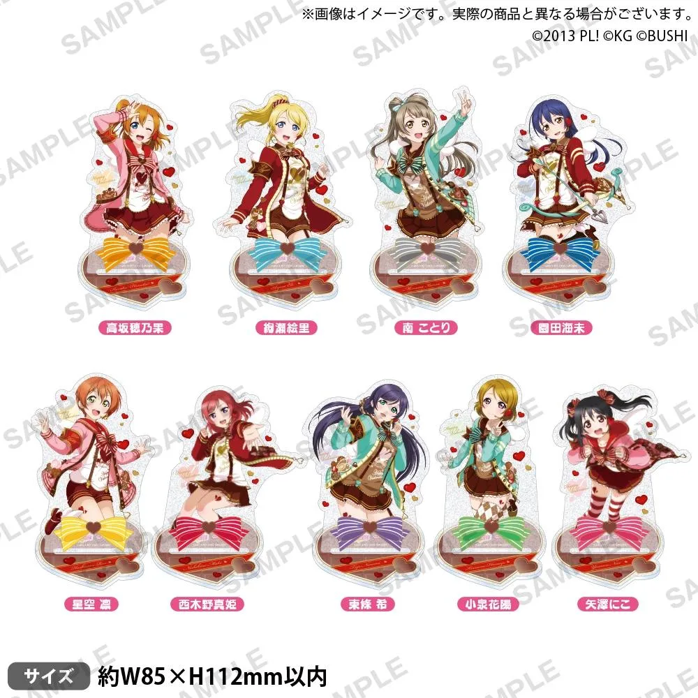 BUSHIROAD CREATIVE Love Live!  μ's 情人節ver. 亮粉角色壓克力立牌