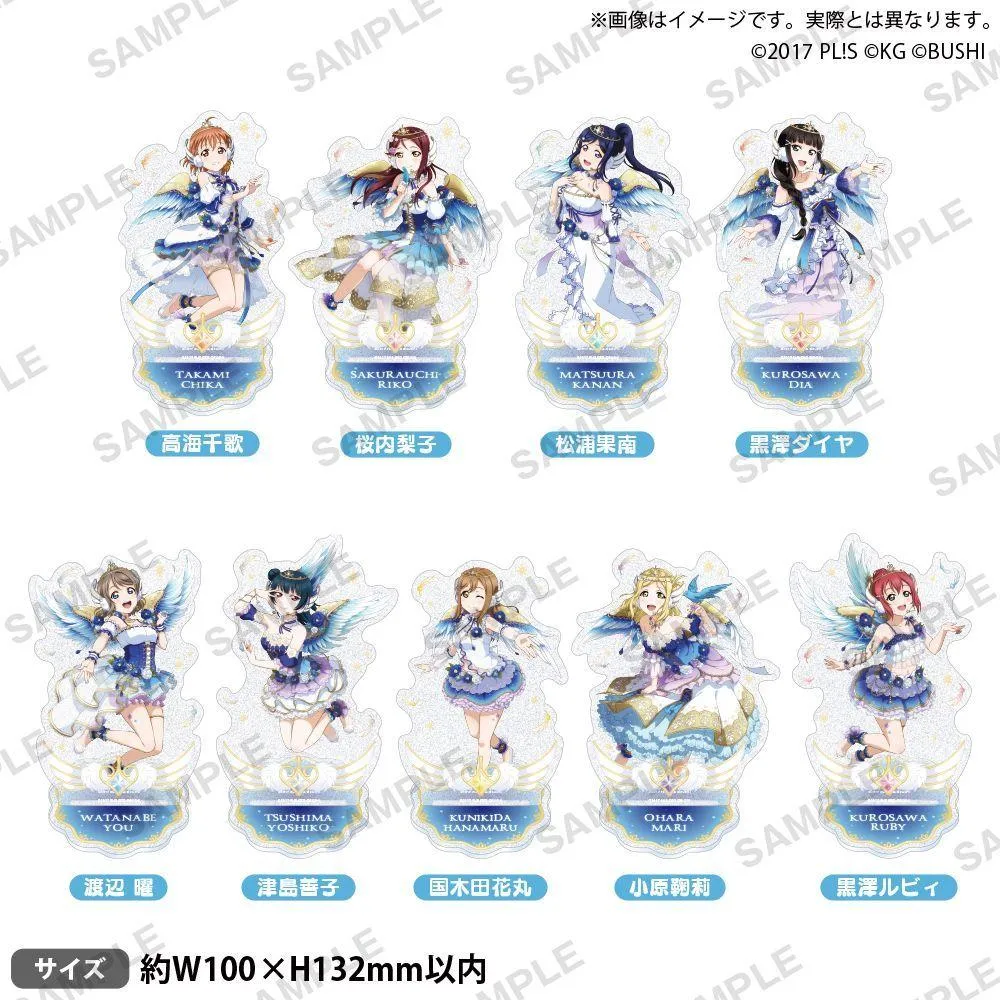 BUSHIROAD CREATIVE Love Live! Aqours水團 天使 ver. 亮粉角色壓克力立牌