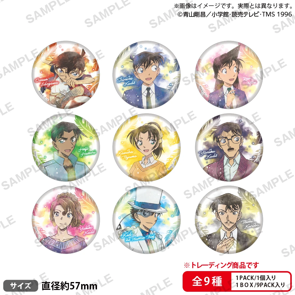 BUSHIROAD CREATIVE 盒抽 名偵探柯南 隨機角色徽章WHITE