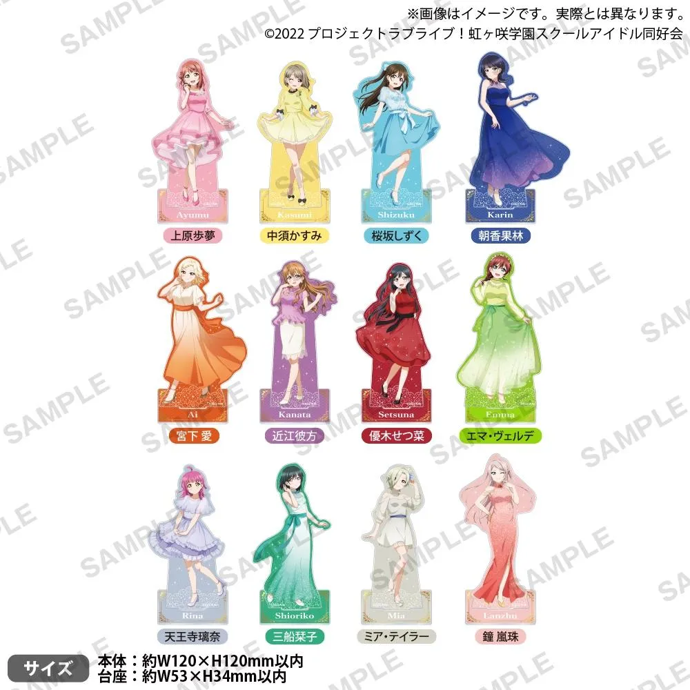 BUSHIROAD CREATIVE Love Live! 學園偶像祭 虹咲學園學園偶像同好會 Summer cafe 角色壓克力立牌