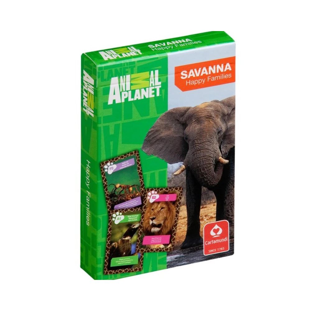 Cartamundi Happy Families 遊戲卡牌『ANIMAL PLANET (SAVANNA) / 動物星球頻道 (非洲草原) 』