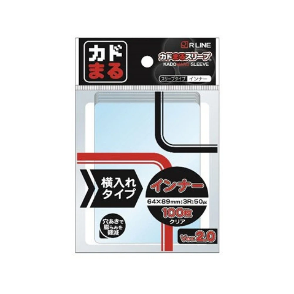 RLINE カドまる 圓角側插卡套 100枚入 (64×89mm) Ver.2
