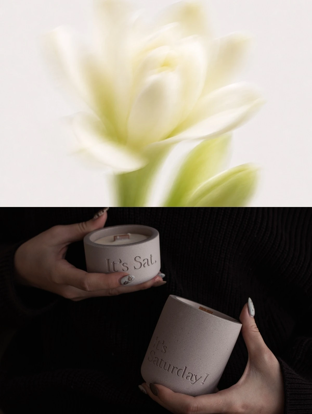 精油系列 // 落日餘暉 茉莉花香調 - 手工水泥香氛蠟燭