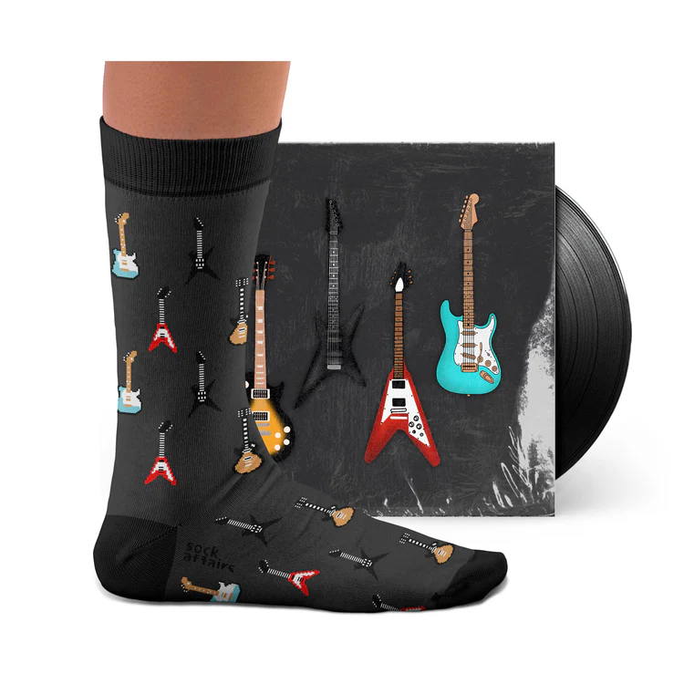 Six-String Grey Socks