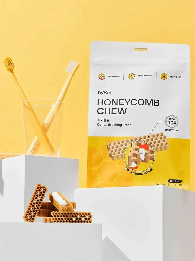 Honeycomb Chew 蜂巢六角潔牙骨 - 三款可選 ( 雞肉 / 蔬菜 / 明太魚 )