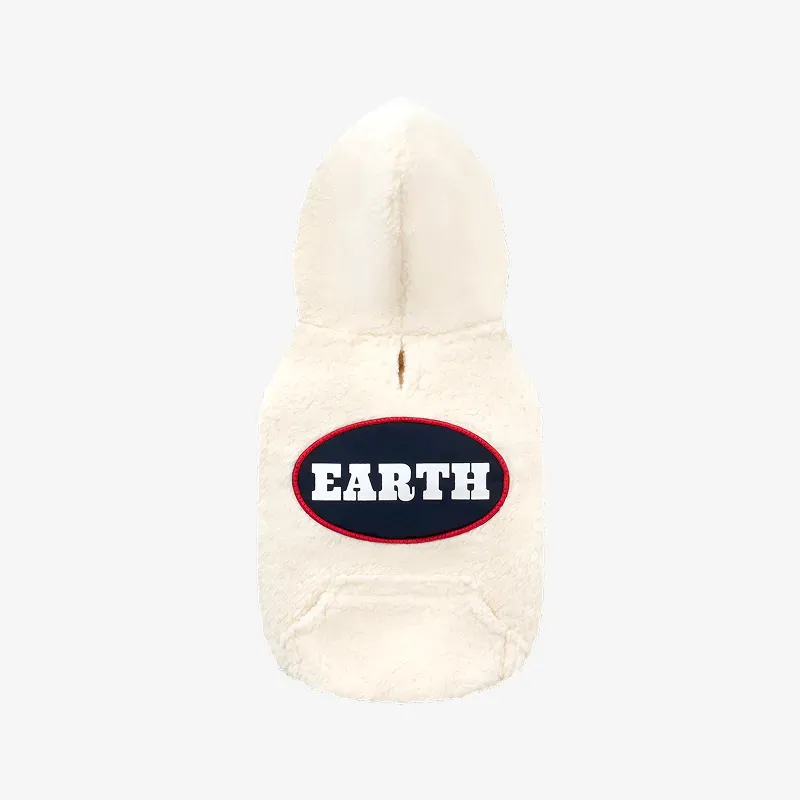 puppygallery｜Earth 抓絨連帽上衣 象牙白
