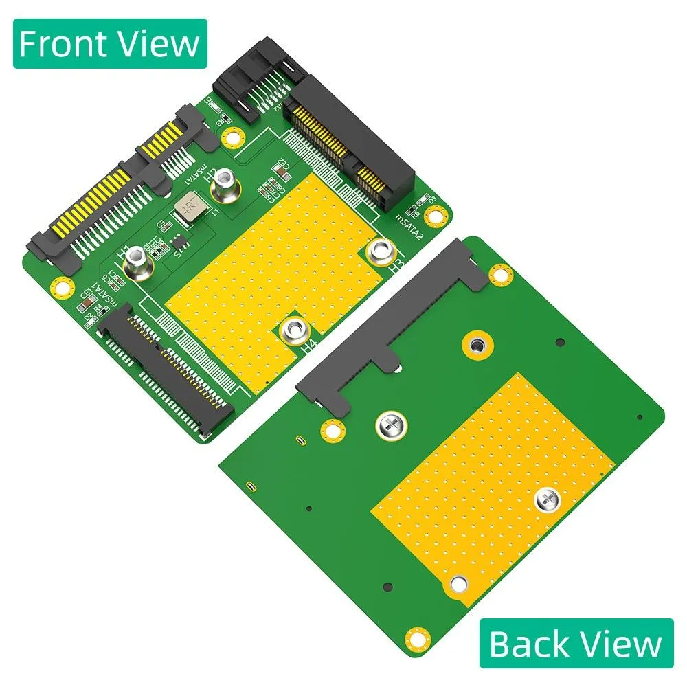 雙 mSATA SSD 轉 SATA 轉接卡 支援SATA3.0 半高/全高MSATA