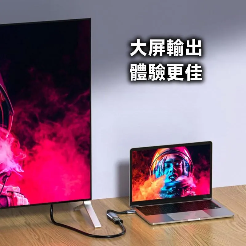 C母/DP/miniDP 轉 HDMI 8K@60Hz 單向轉接短線