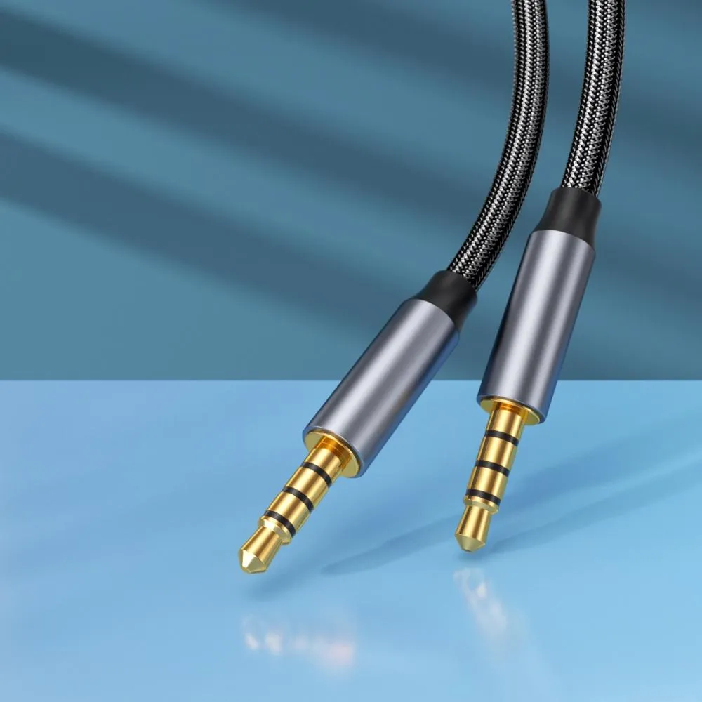 AUX/耳機/耳麥 3.5mm 3節/4節 公對公 對錄線 音源線 高級魚絲編織+鍍金插頭