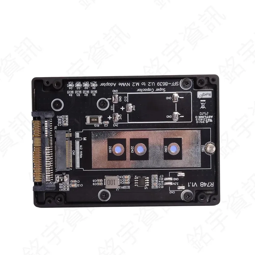 ADT PCIe 5.0 x4 M.2 NVMe 轉 U.2 (SFF-8639) 轉接板