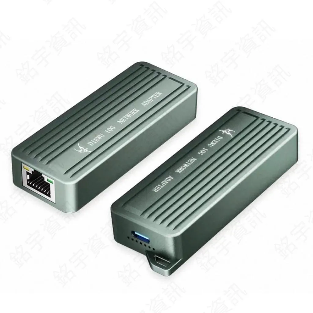 USB3.2 Gen2x2 Type-C RJ-45 10GbE 網路轉接器 RTL8159主控晶片10G 10Gbps