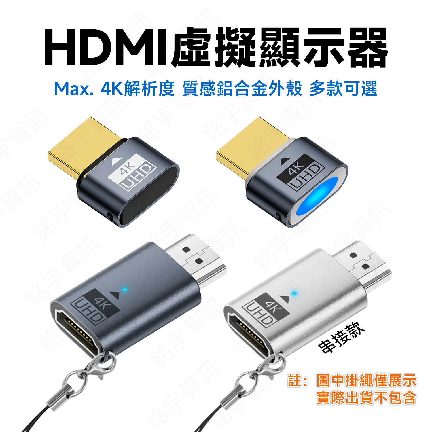 HDMI EDID模擬器 虛擬顯示器 假負載 顯卡欺騙器 4K60Hz