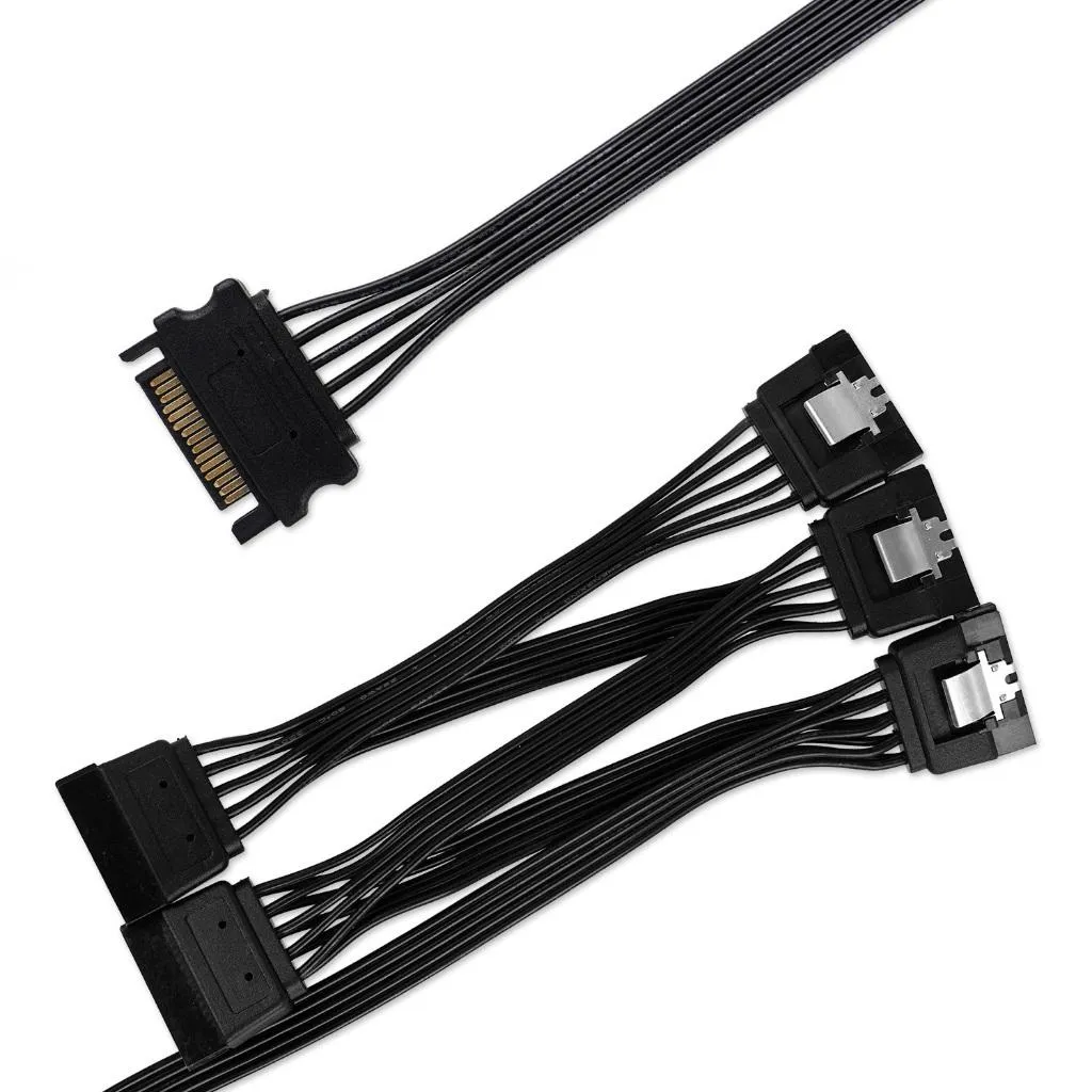 SATA 電源延長線 / 擴充線  1對1 1對2 1對5 (直頭/彎頭)