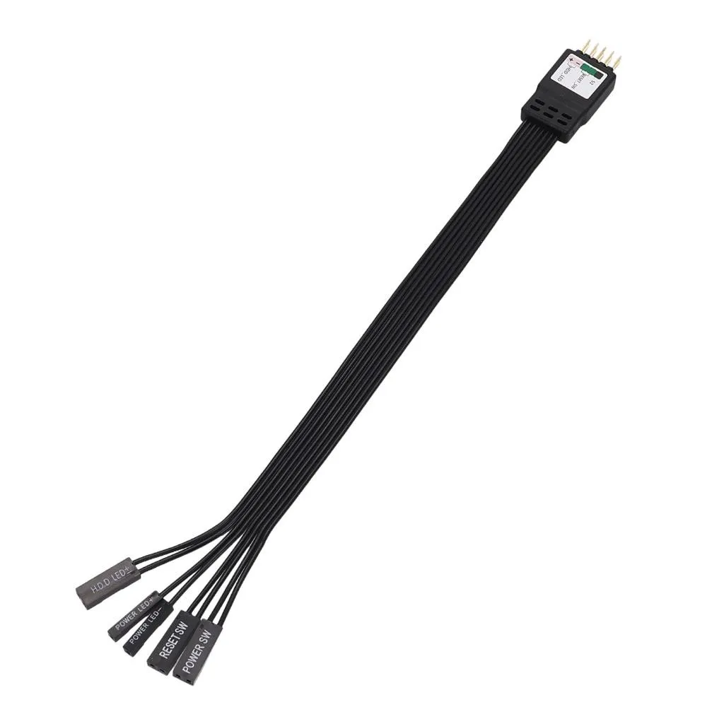 主機板 F-PANEL 開關/指示燈 9針整合延長線 | 實心排針 24AWG | 機殼線材整理 DIY 必備