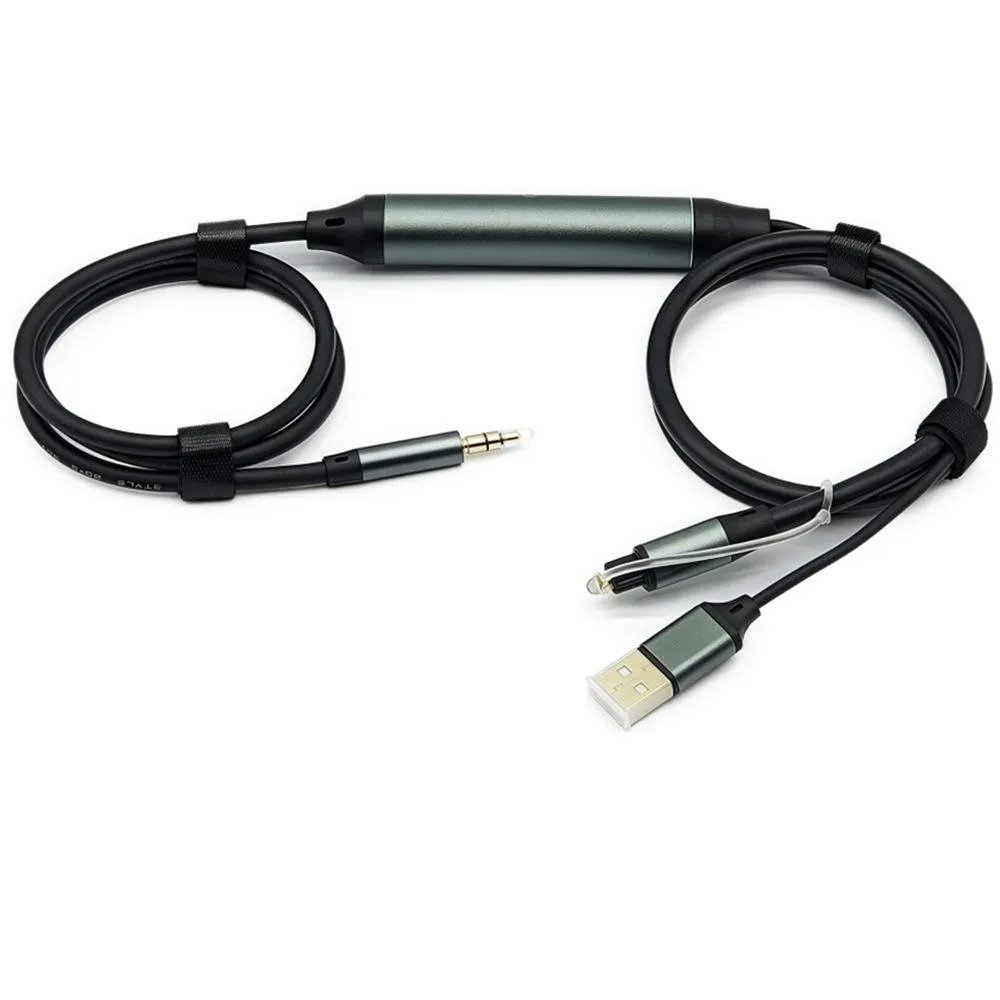 光纖轉3.5mm 類比音訊晶片轉換線 (TOSLINK 轉 3.5mm 公對公) 內置DAC晶片