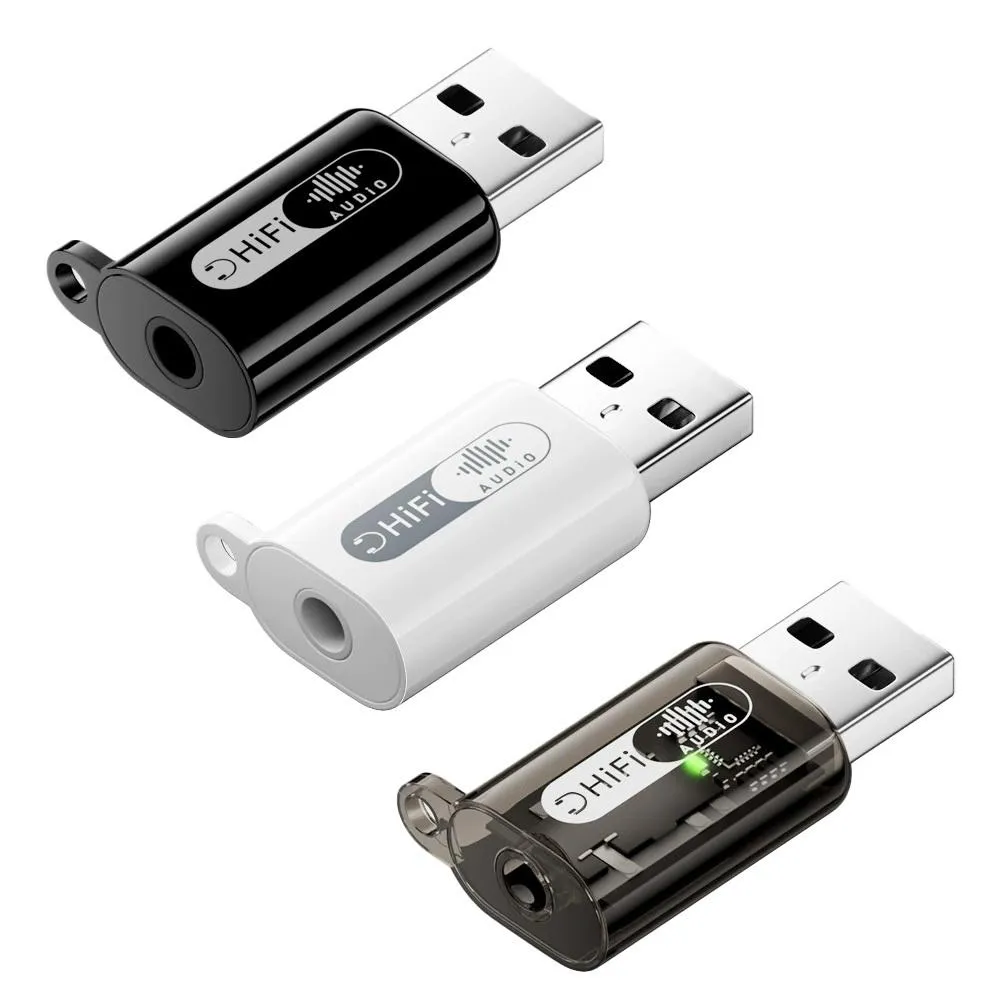 HiFi級 USB USB-A 轉3.5mm 音訊轉接頭 24bit 96kHz DAC 支援耳麥/通話