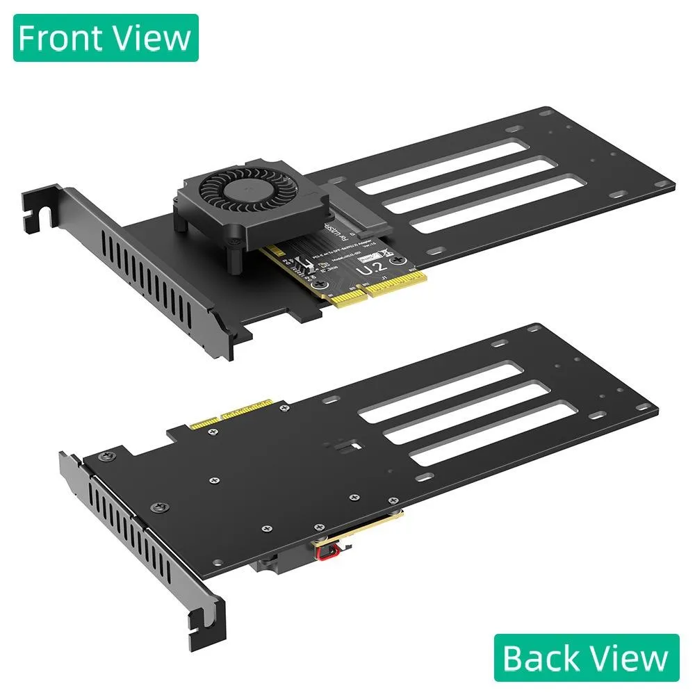 PCIe 5.0 x4 轉 U.2 (SFF-8639) SSD 轉接卡 (渦輪風扇版) 64 Gbps 高速傳輸