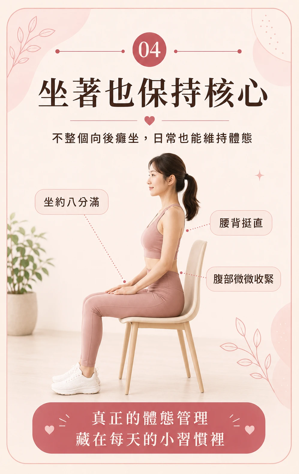 坐姿核心訓練 日常維持體態
