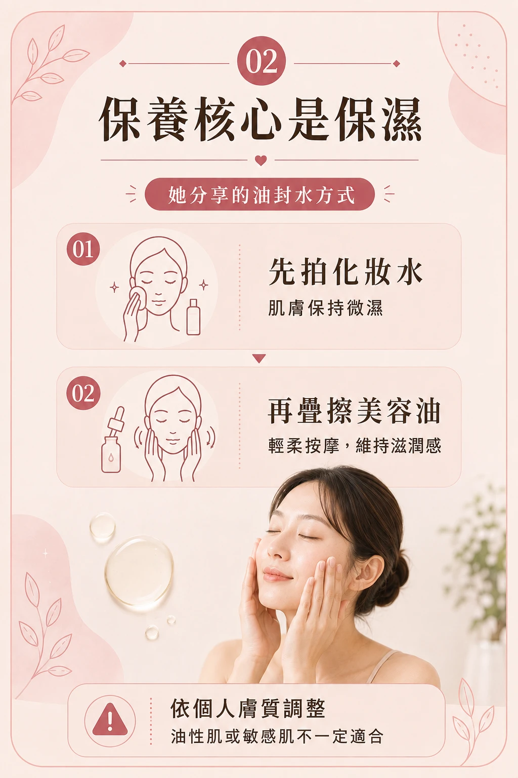 保濕保養核心 油封水保濕方式