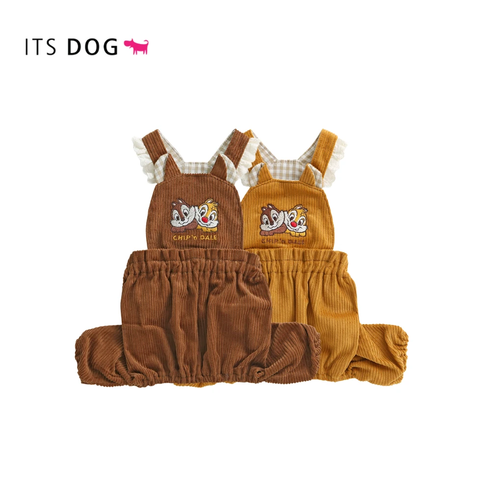 ITS DOG | 奇奇與蒂蒂燈芯絨吊帶褲