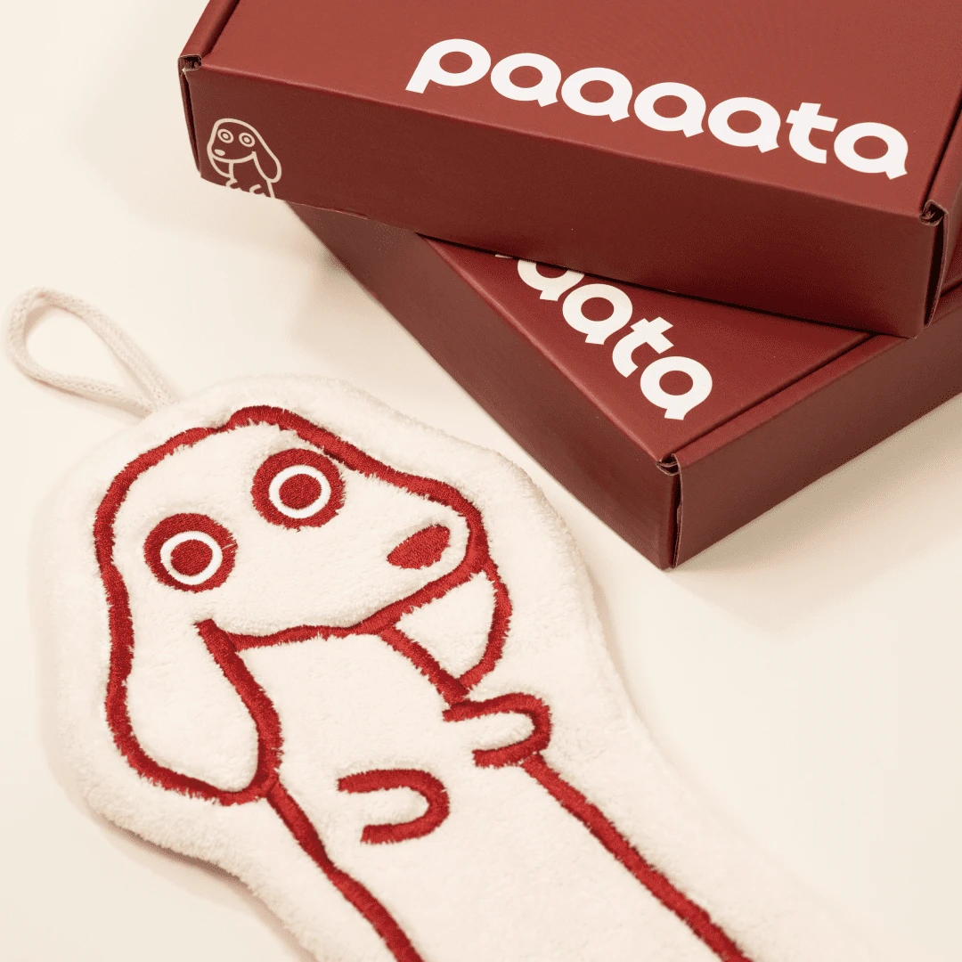 paaaata 造型臘腸狗擦手巾 精美盒裝，送禮自用皆適合。