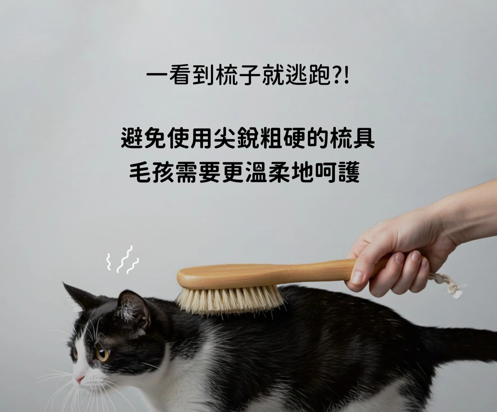 ALLOMING 寵物互動梳 改善毛孩看見梳子就逃跑 避免尖銳粗硬梳具刺激皮膚