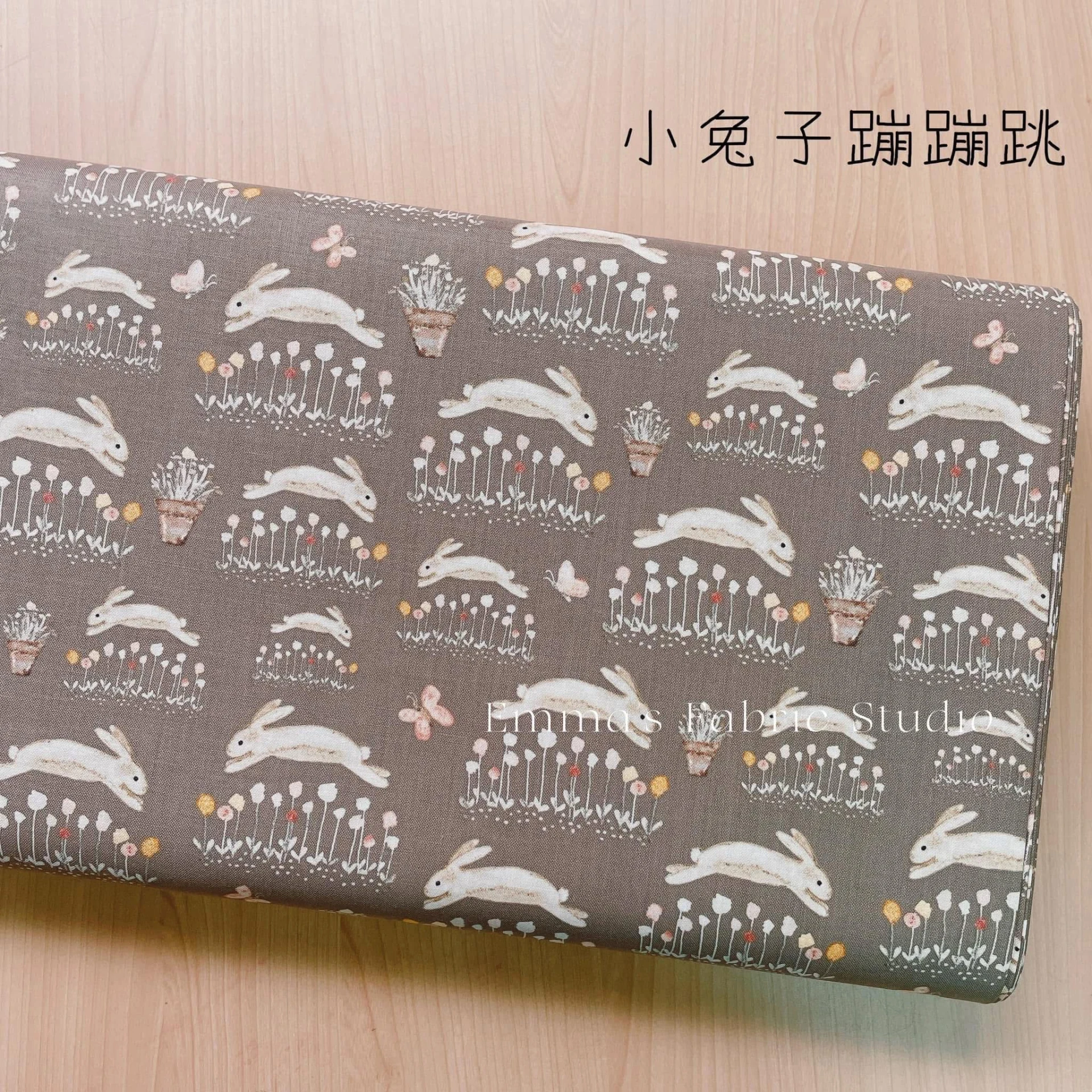 美國品牌印花棉布｜小兔子蹦蹦跳 (2色)