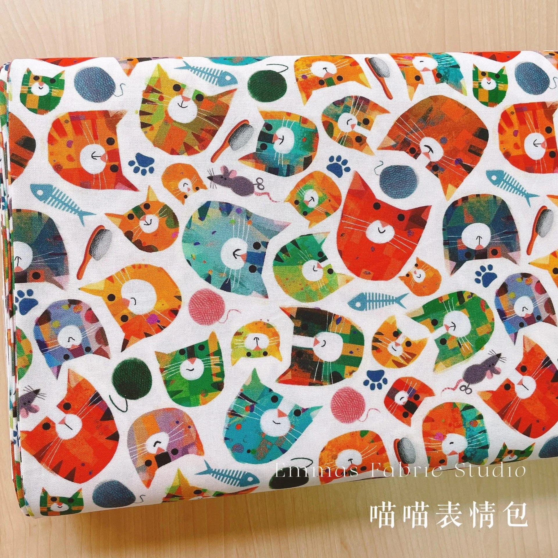 美國印花棉布｜喵喵表情包