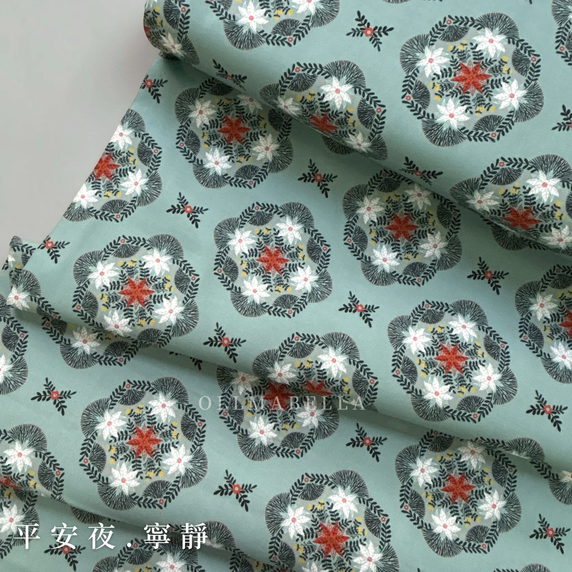 美國品牌印花棉布｜平安夜－寧靜