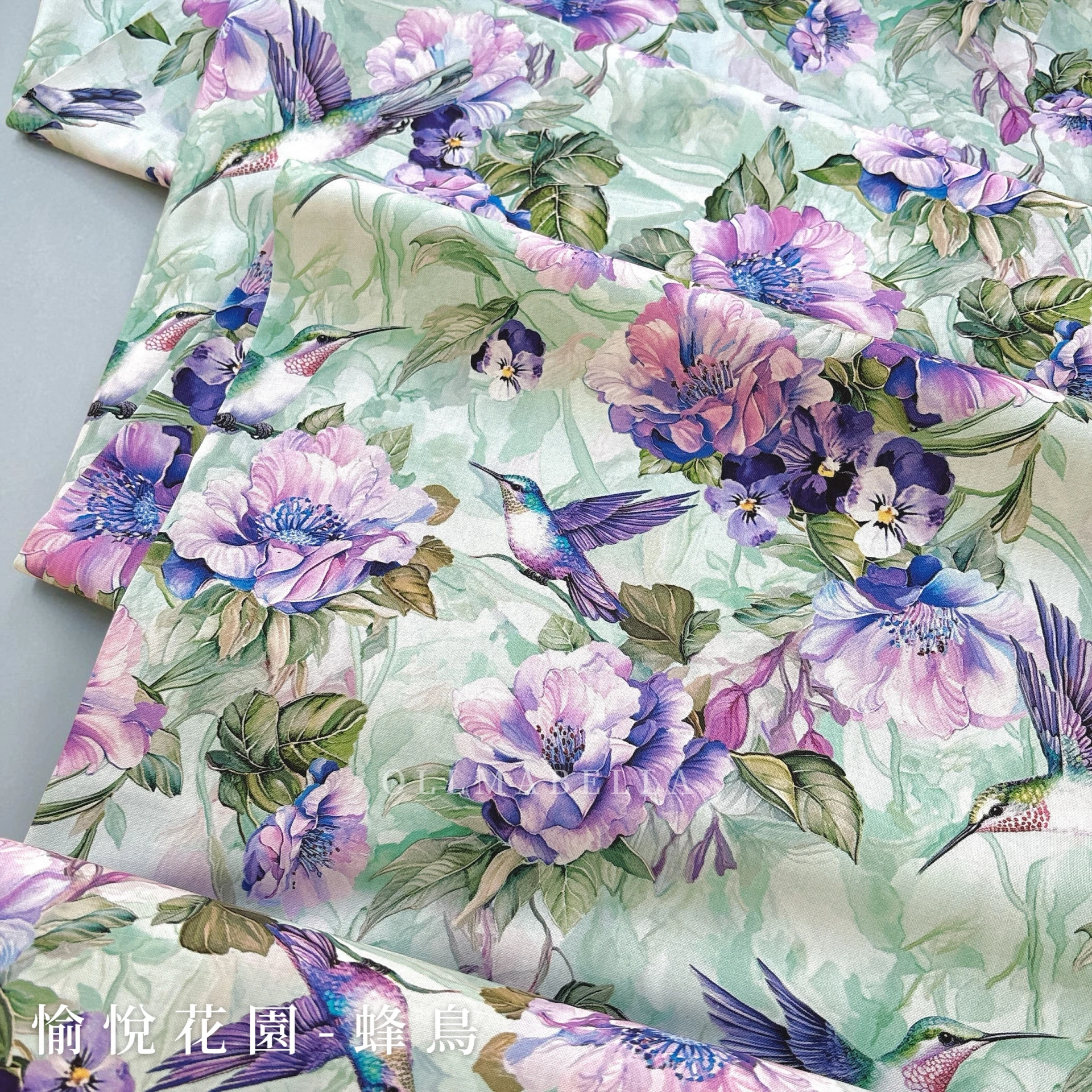 美國印花棉布｜愉悅花園–蜂鳥