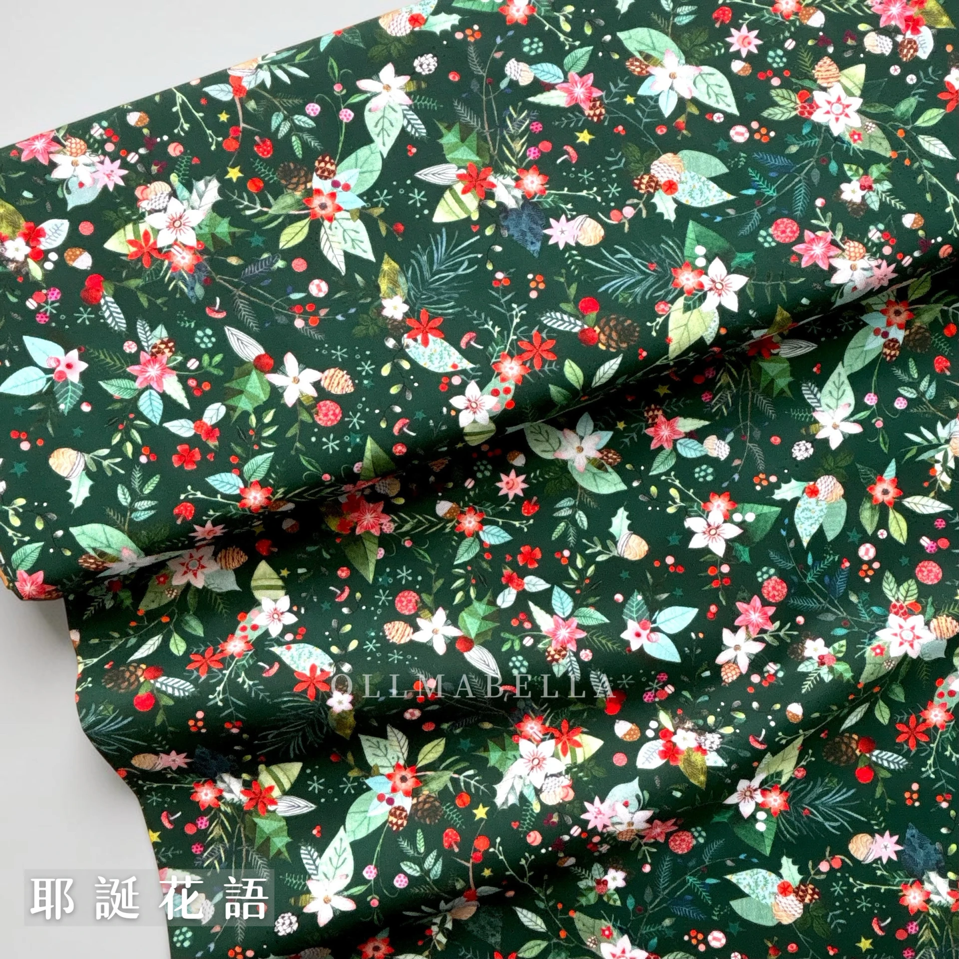 美國品牌印花棉布｜耶誕花語