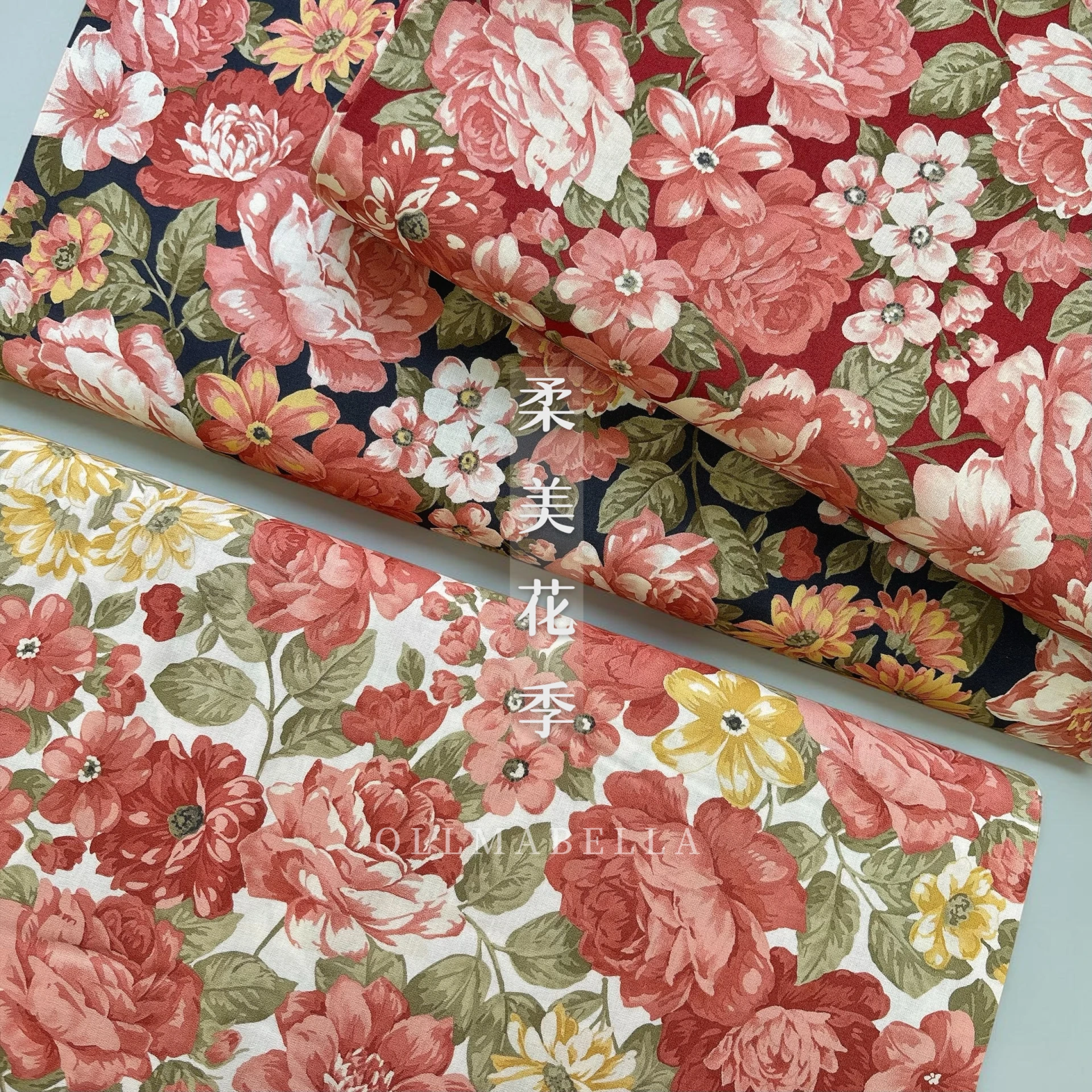 美國品牌印花棉布｜柔美花季 (3色)
