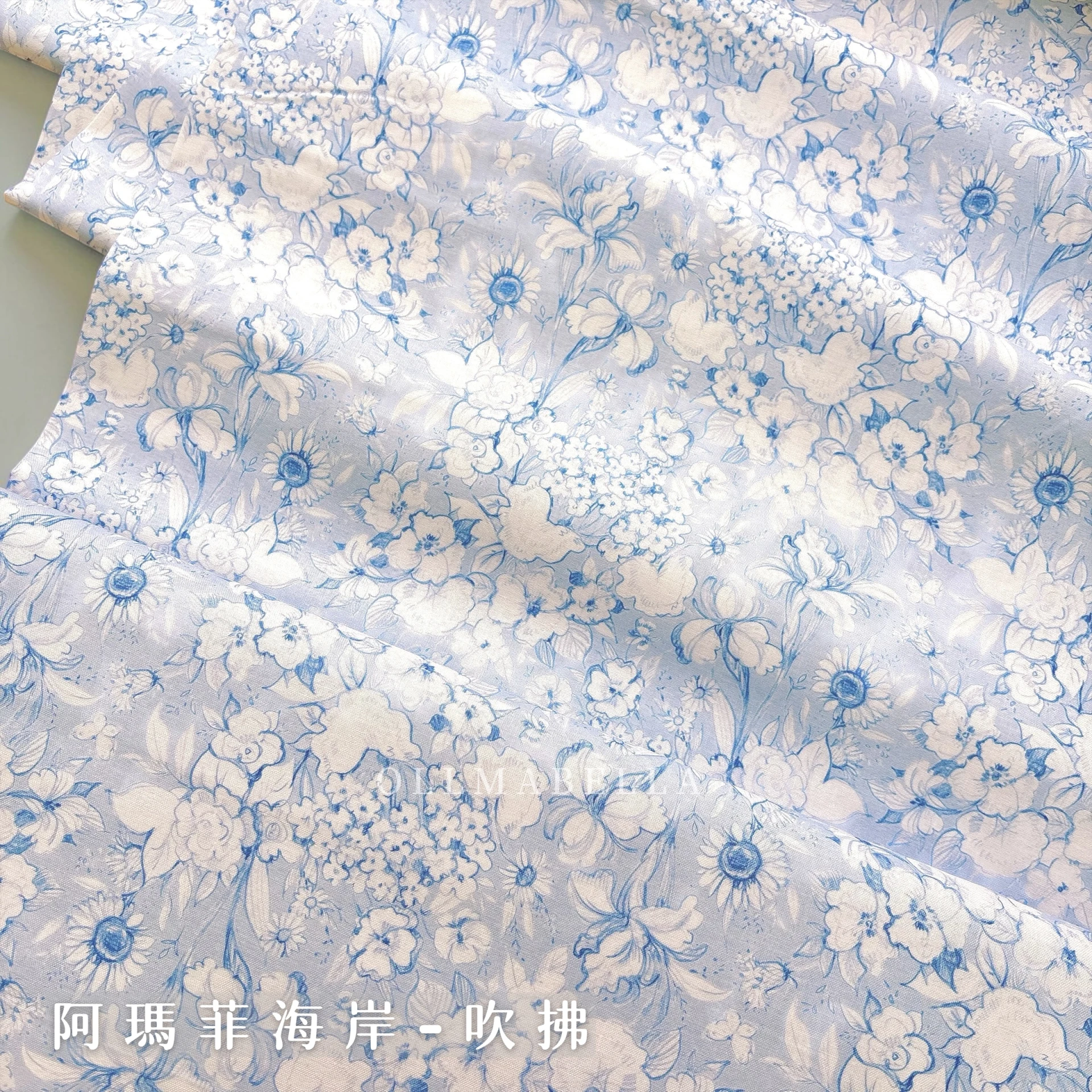 美國品牌印花棉布｜阿瑪菲海岸－吹拂