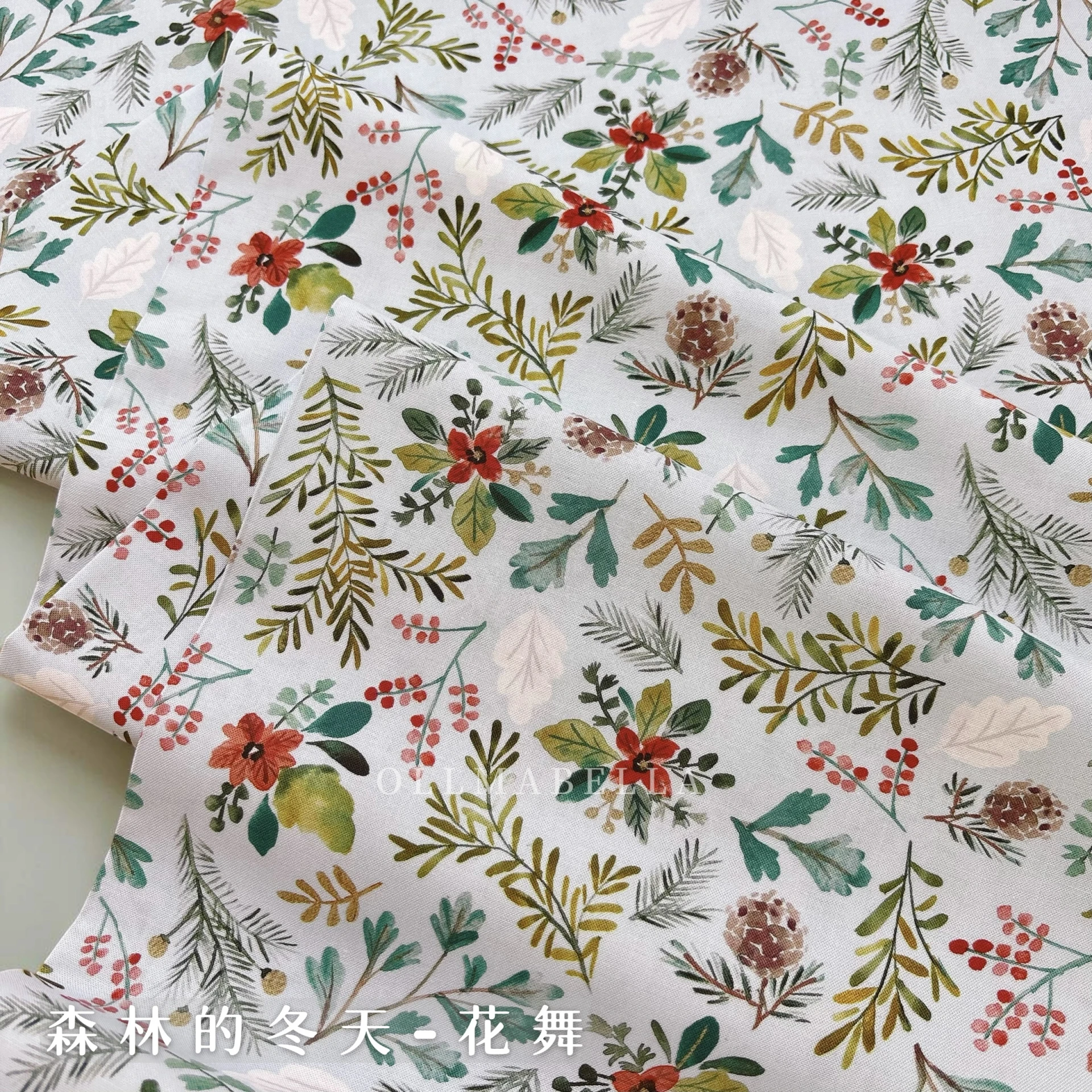 美國品牌印花棉布｜森林的冬天－花舞