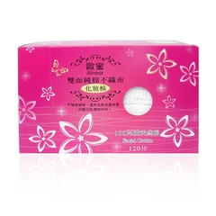 歐蜜不織布雙面化妝棉(120片)