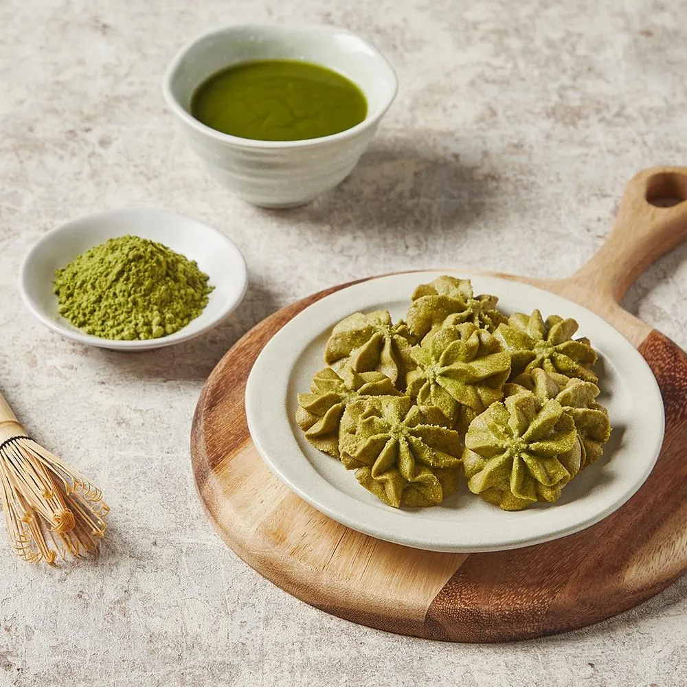 【艾薇手工坊】奶油曲奇餅乾-小山園抹茶口味 90g (袋裝)