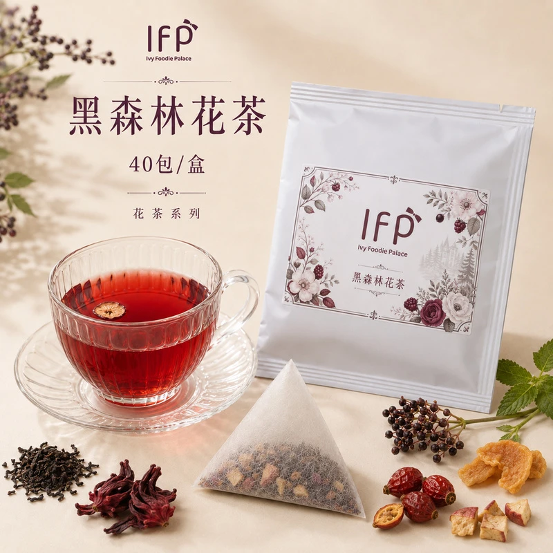 【艾薇手工坊】精選花茶 - 黑森林花茶 - 40入 (盒裝)