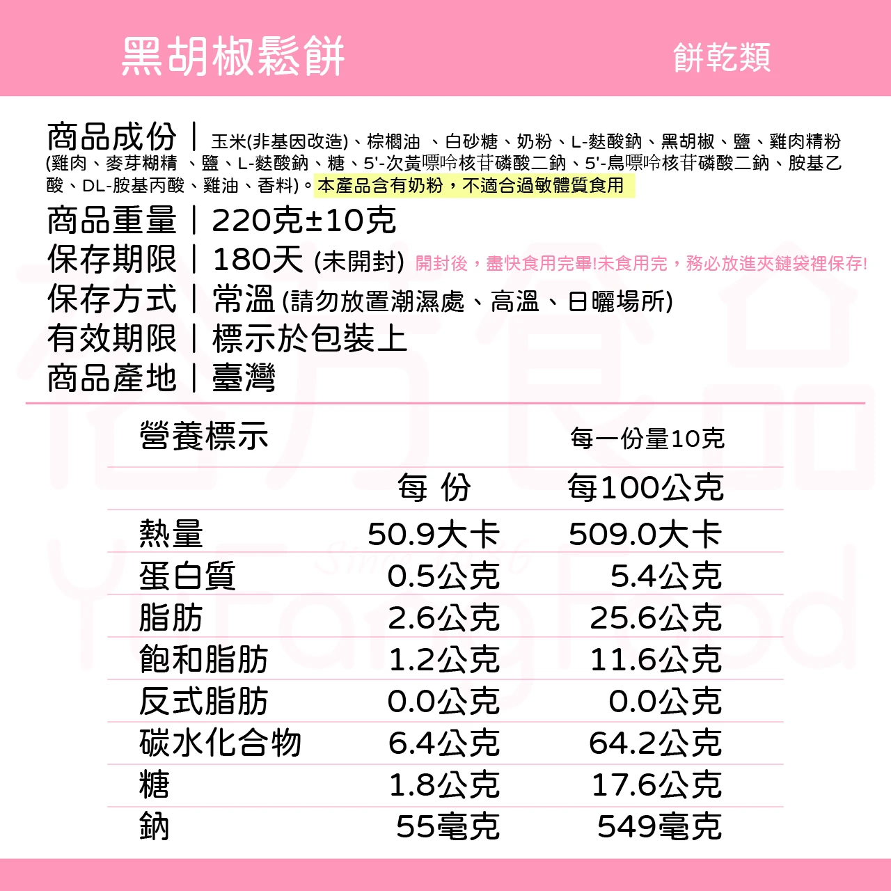 裕芳黑胡椒鬆餅