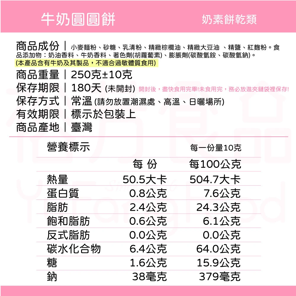 裕芳牛奶圓圓餅