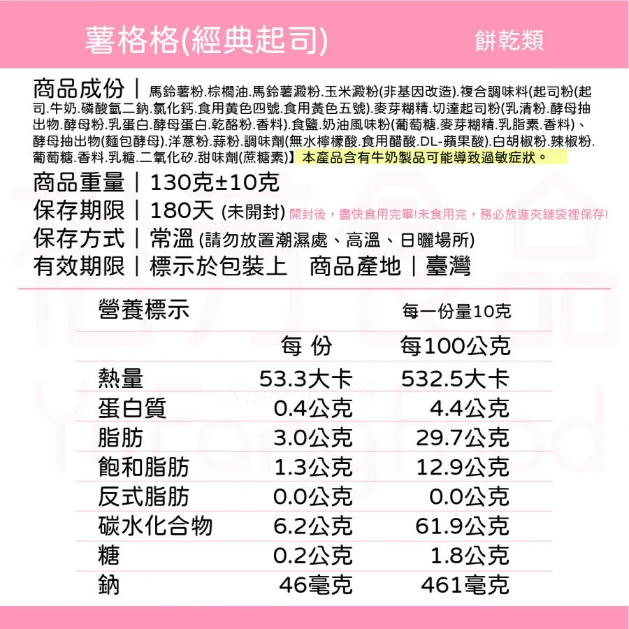 裕芳薯格格-經典起司