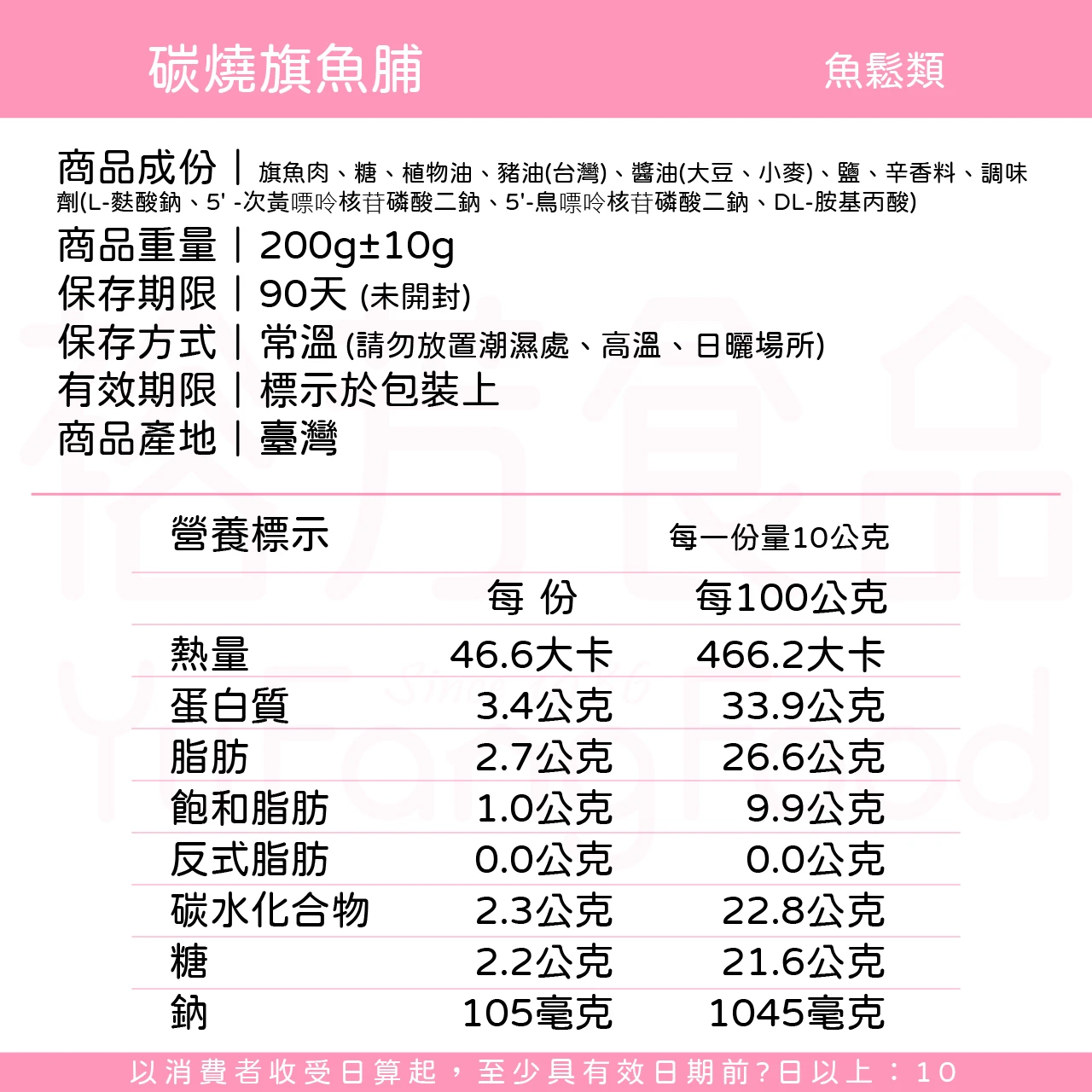 裕芳碳燒旗魚脯