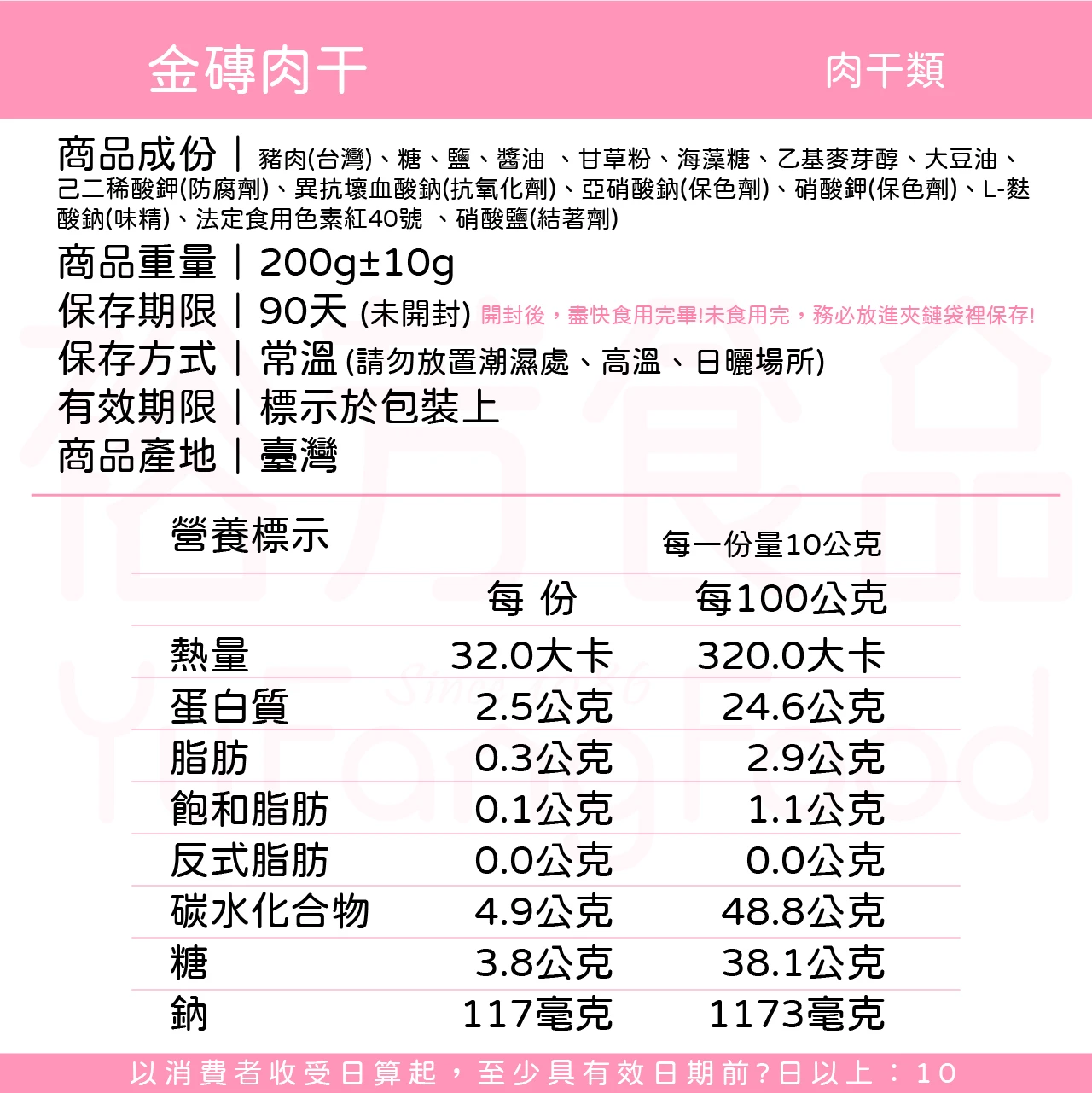 裕芳金磚肉乾