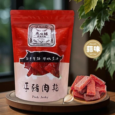 魚咬豬厚豬肉乾-蒜味100g