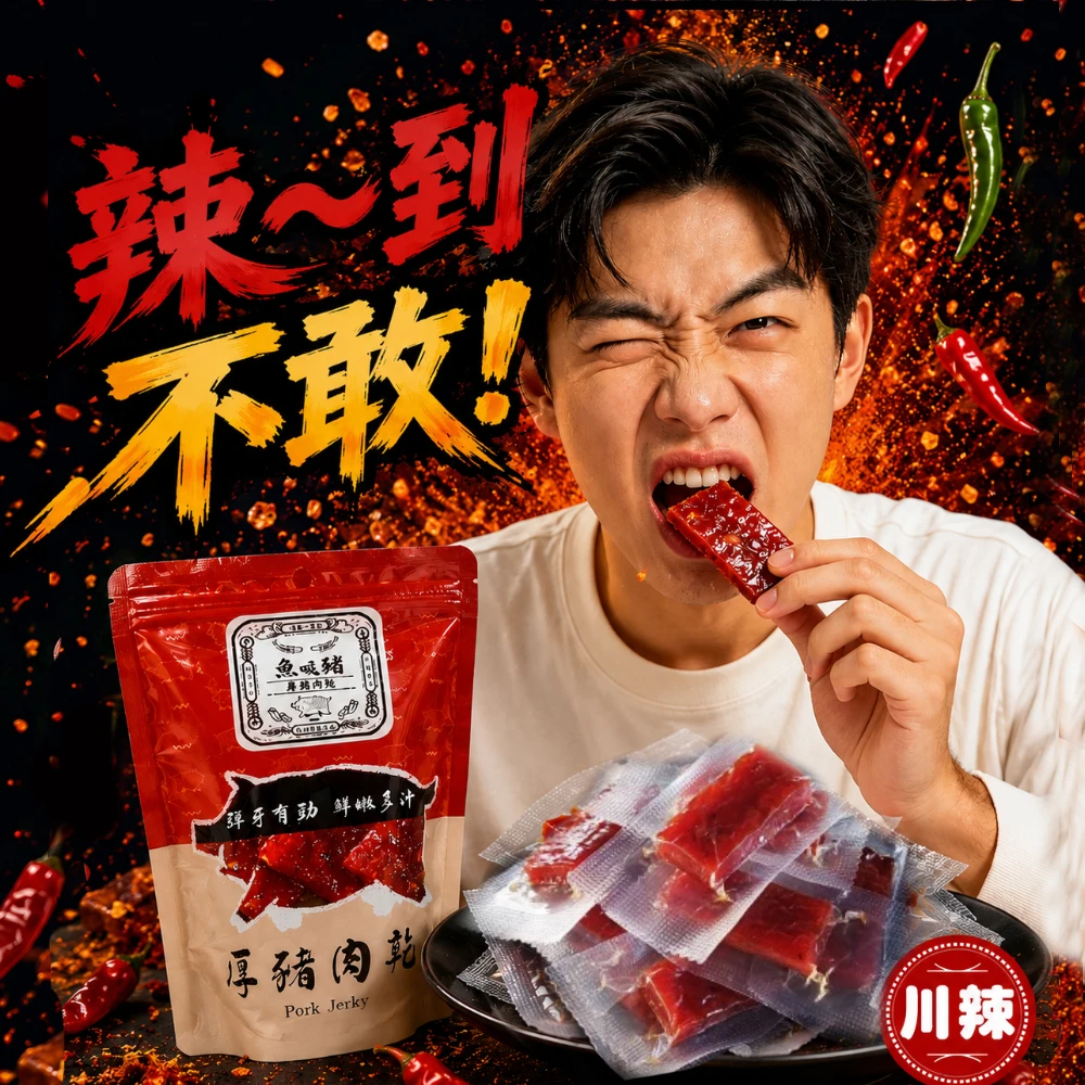 【新】川辣厚豬肉乾100g