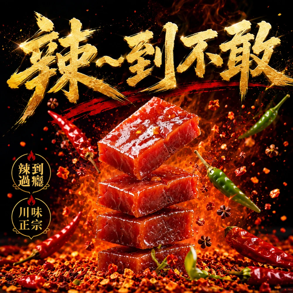 【新】川辣厚豬肉乾100g