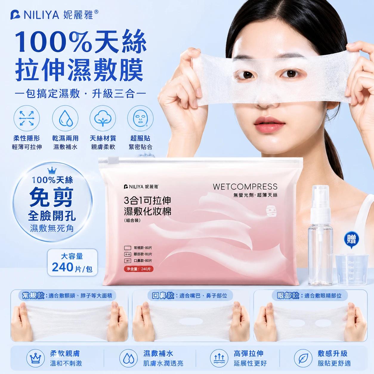 天絲拉伸濕敷膜丨各80片【N006】