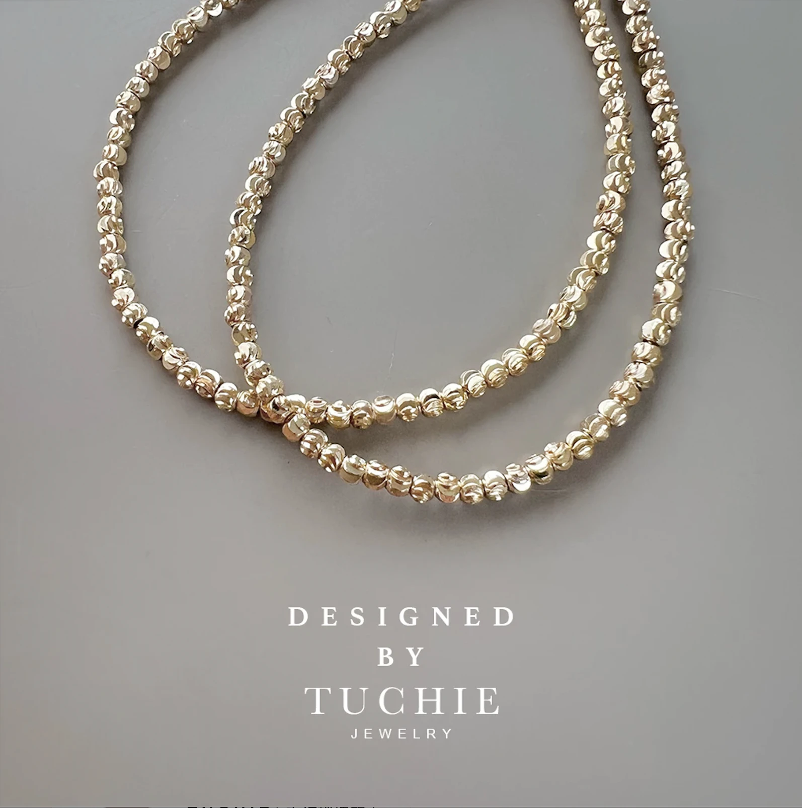 〘TUCHIE經典〙超好搭配 閃閃的 金色小球球