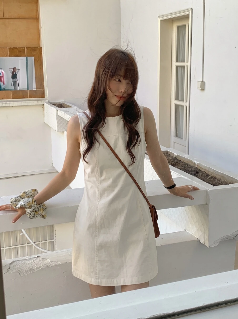 韓系純色連身裙