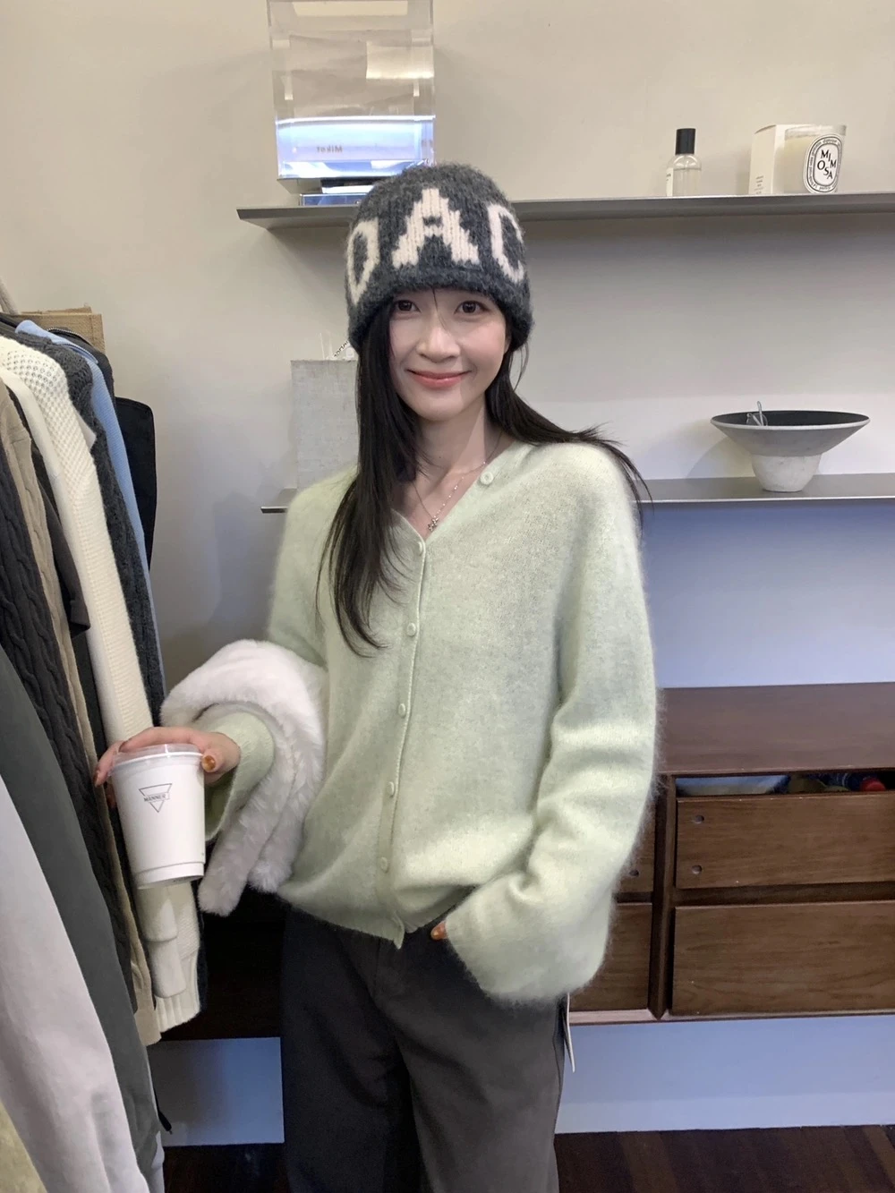 慵懶鬆弛含90%羊毛連帽外套83807#