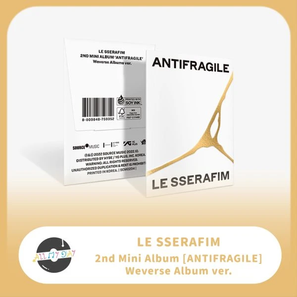 LE SSERAFIM 迷你二輯《ANTIFRAGILE》(Weverse Albums ver.)